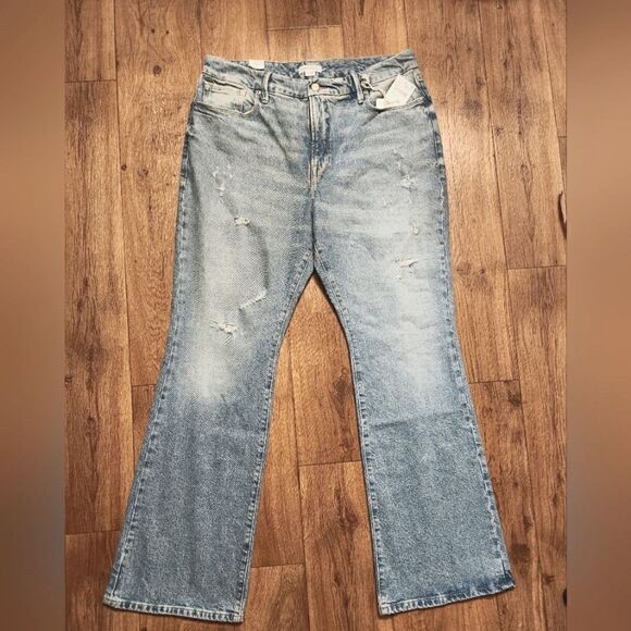 Good American Classic Bootcut Denim Blue Wash Jeans Size 14/32 - Picture 4 of 9